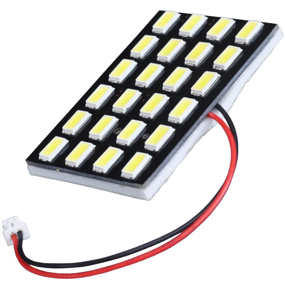JIACHI FACTORY DC12V White 6000K 5630 SMD 6-24 LED Panel Dome Light Auto Car Reading Interior Lamp License Plate Light T10 BA9S