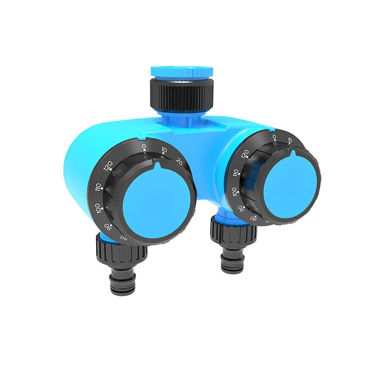 Умный таймер для садового орошения с двойной головкой, устройство для автоматического полива за 2 часа, с 2 выходными отверстиями, с контроллером, водопроводный кран