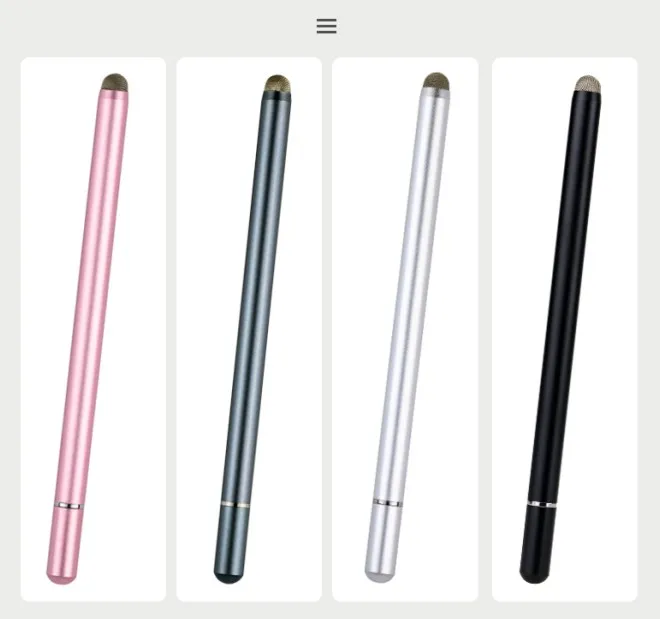 2 in 1 fiber tip disc tip touch screen stylus pen touch pen with magnetic cap for iphone ipad laptop