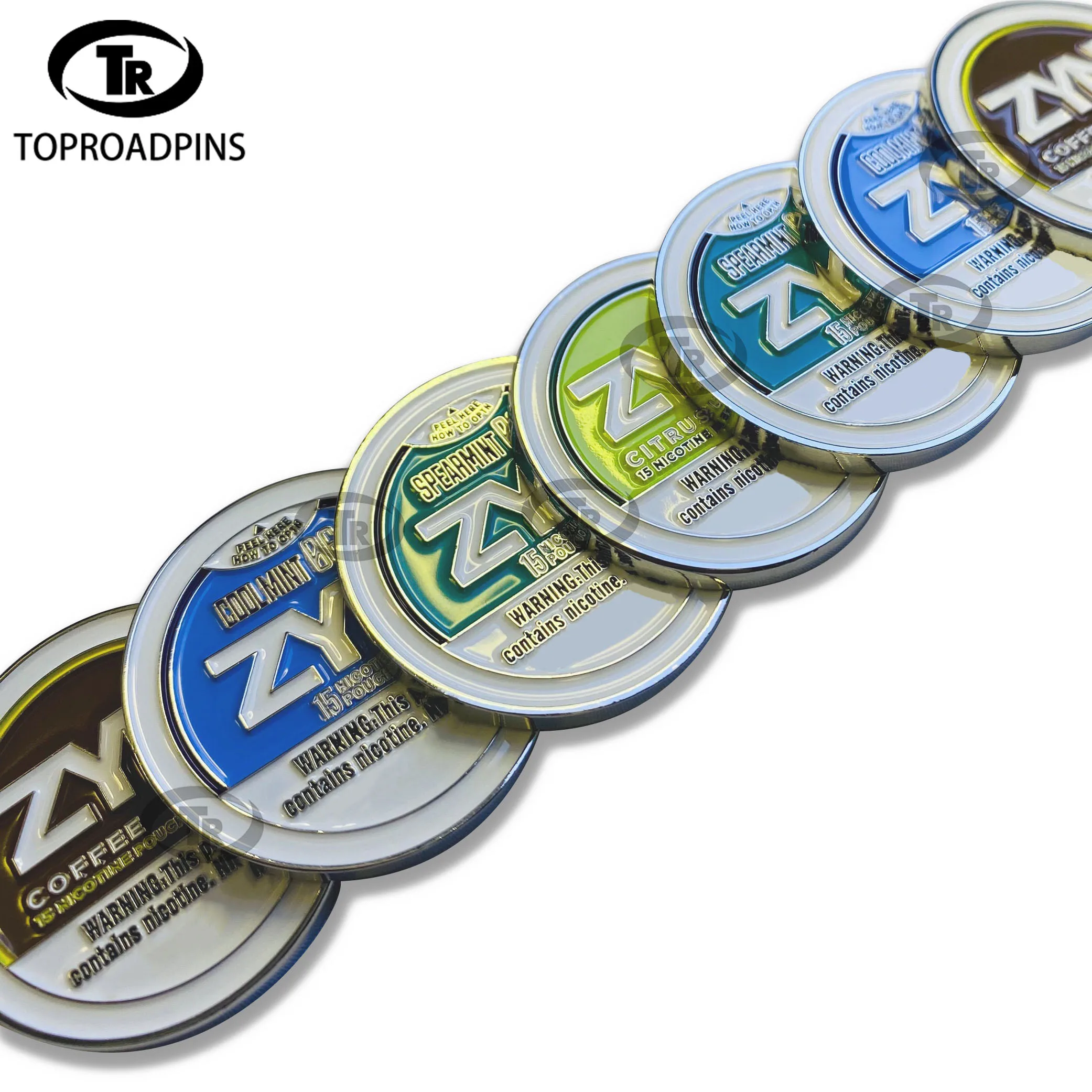 Custom Various Design Metal Ball Markers Golf Accessory with Your Own Logo Z Y N  coin Magnetic Golf Ball Marker for zyn