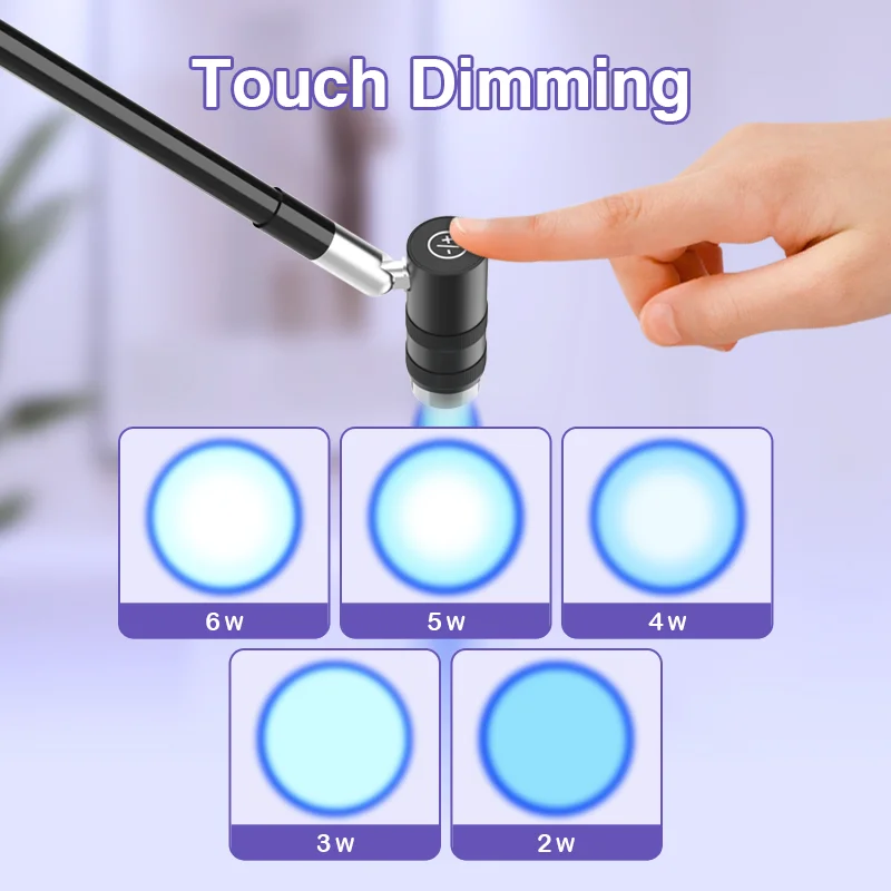 Wholesale Touch Control Power Adjustable Light spot UV Lash Light Professional Salon Floor Led UV Lamp for Nail