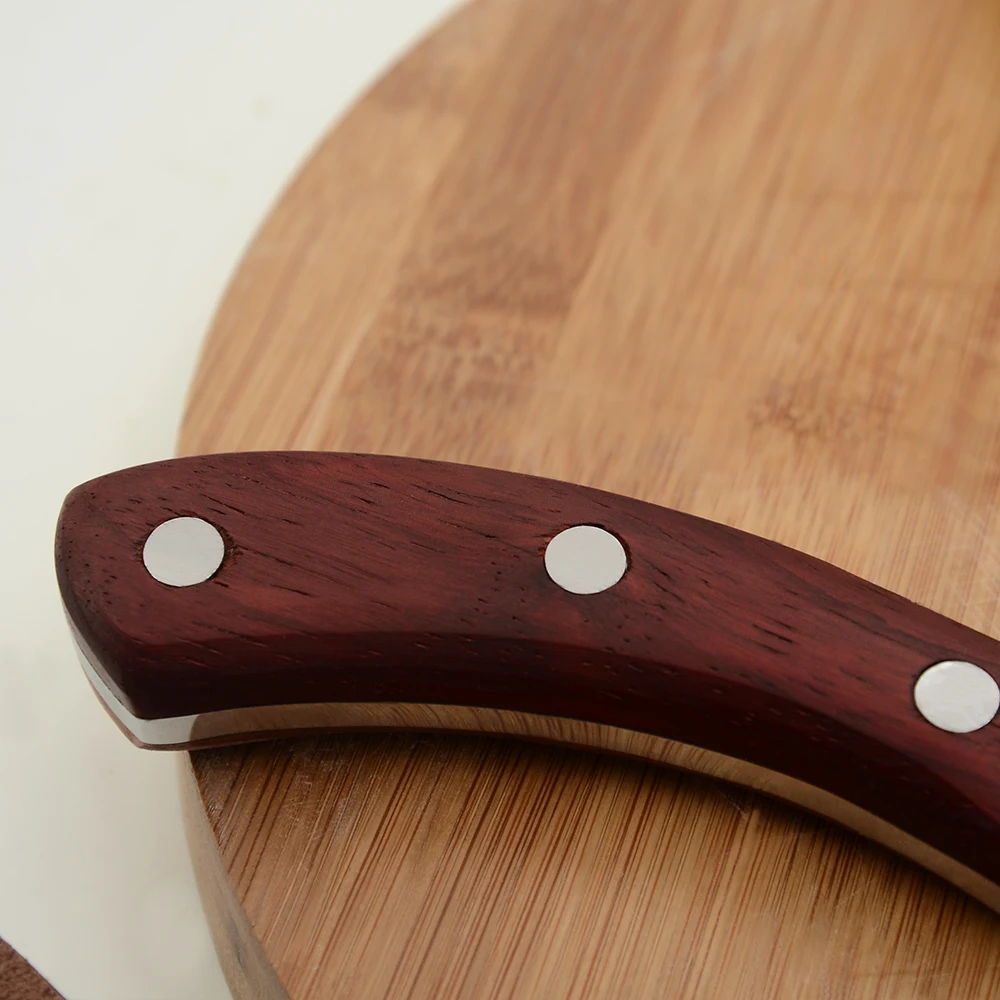 Online Store hot sale Chinese butcher knife 5MM razor sharp handmade pocket hunting knife outdoor with leather sheath