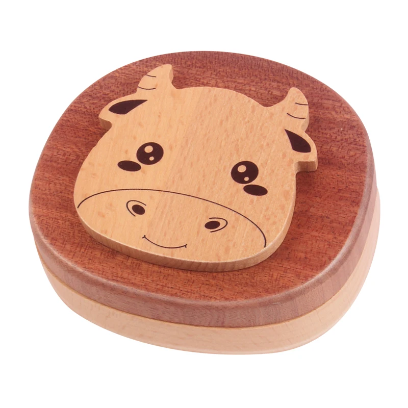 
Newborn baby souvenir deciduous tooth box cute solid wood deciduous tooth box of kids 