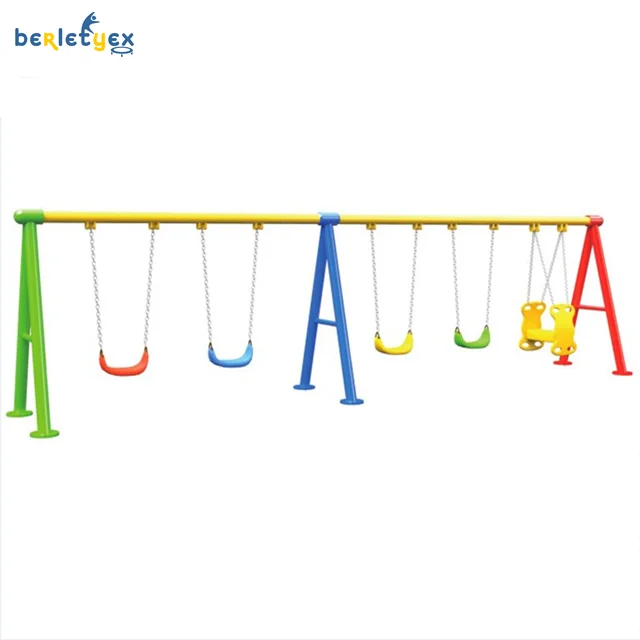 New Design Outdoor Sports Swing Playground Equipment Colorful Safe Kids Adventure Swings Seat Chair Play Slide Park Game Toys