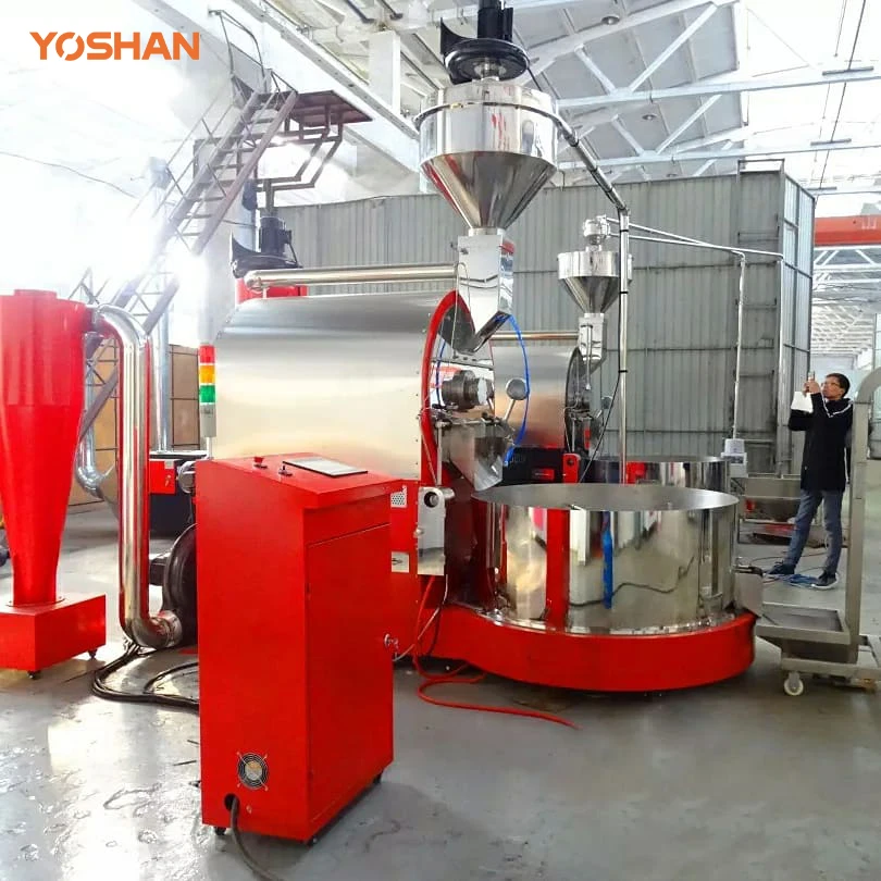 Прямая продажа с завода 120 кг 200 300 автоматический PLC компьютерное управление промышленная машина для жарки кофе