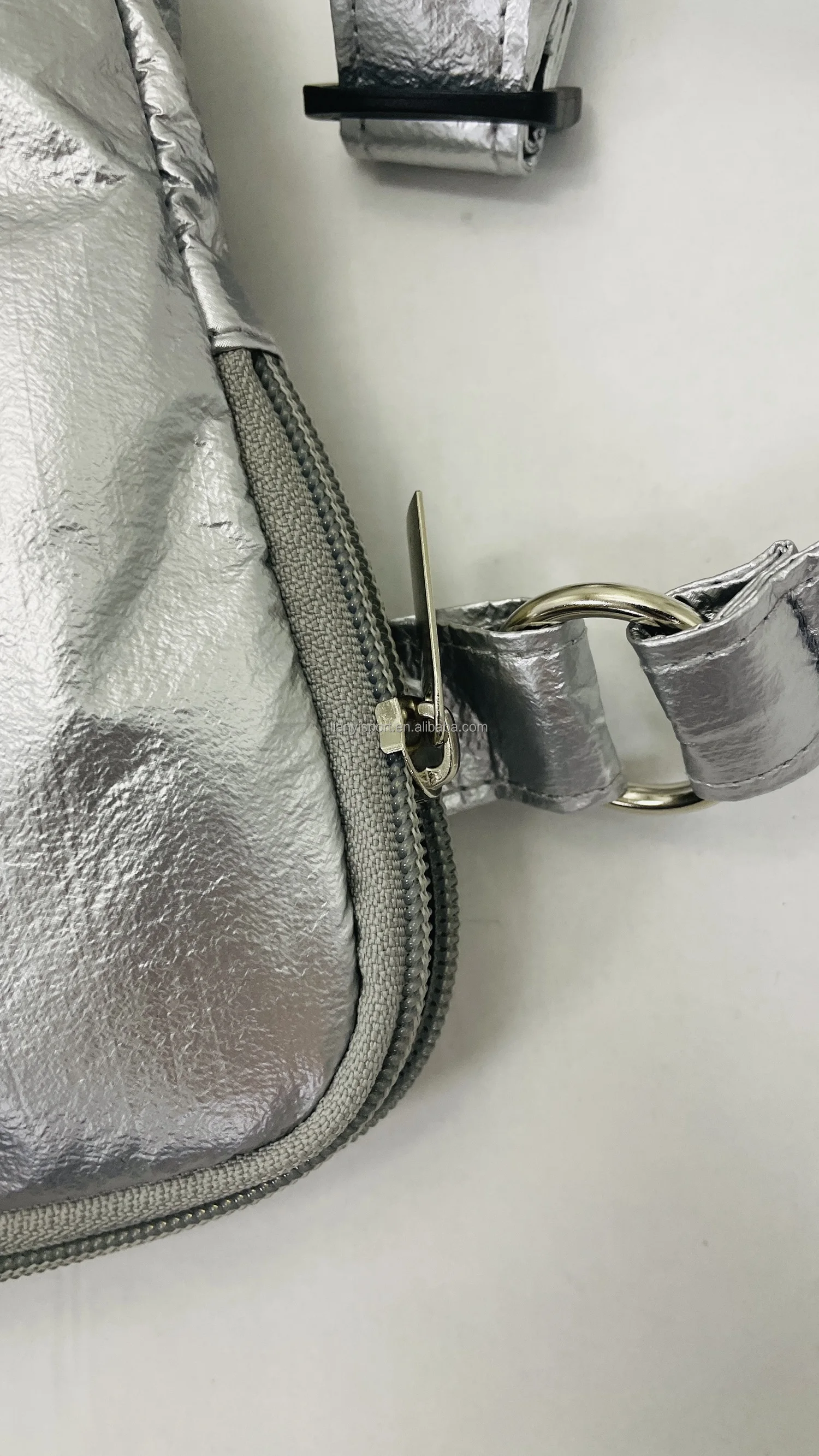 Stylish Designer Silvery PU Slim Laptop Backpack Holographic Reflective Laptop Bag Casual Work Backpack Ideal for Daily Life