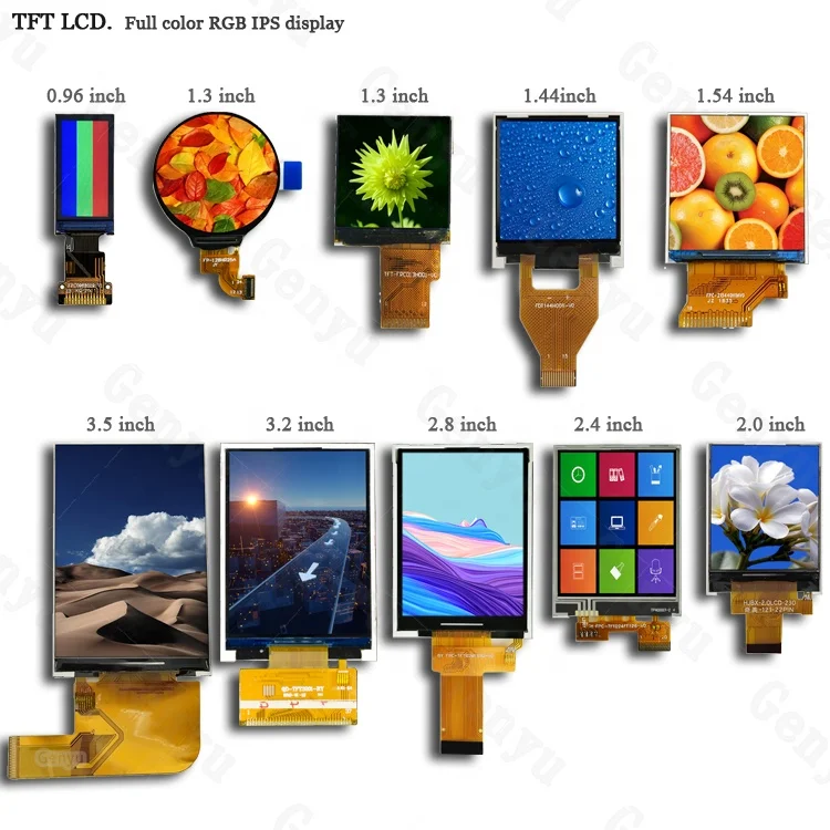 Small IPS TFT Screen Panels ILI9341 ST7789 ST7735 1.3 1.8 2.4 2.8 3.5 4.3 Inch SPI MCU RGB Color TFT LCD Display