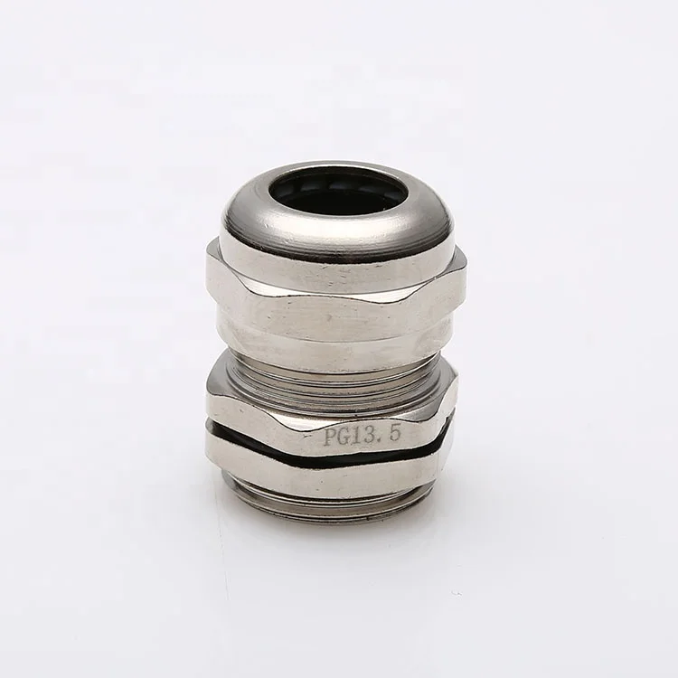 Explosion-proof Brass Cable Gland Metric Thread Type CE Flexible Strain PG Brass Cable Gland Joints Plastic Waterproof