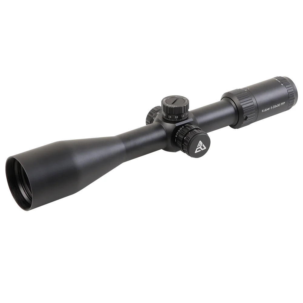 Red Win Kuiper 5-25x50 FFP Hunting Scope Tactical  6 Gears Illuminated 10 Yds Focus 1/10 Adjust Zero Lock