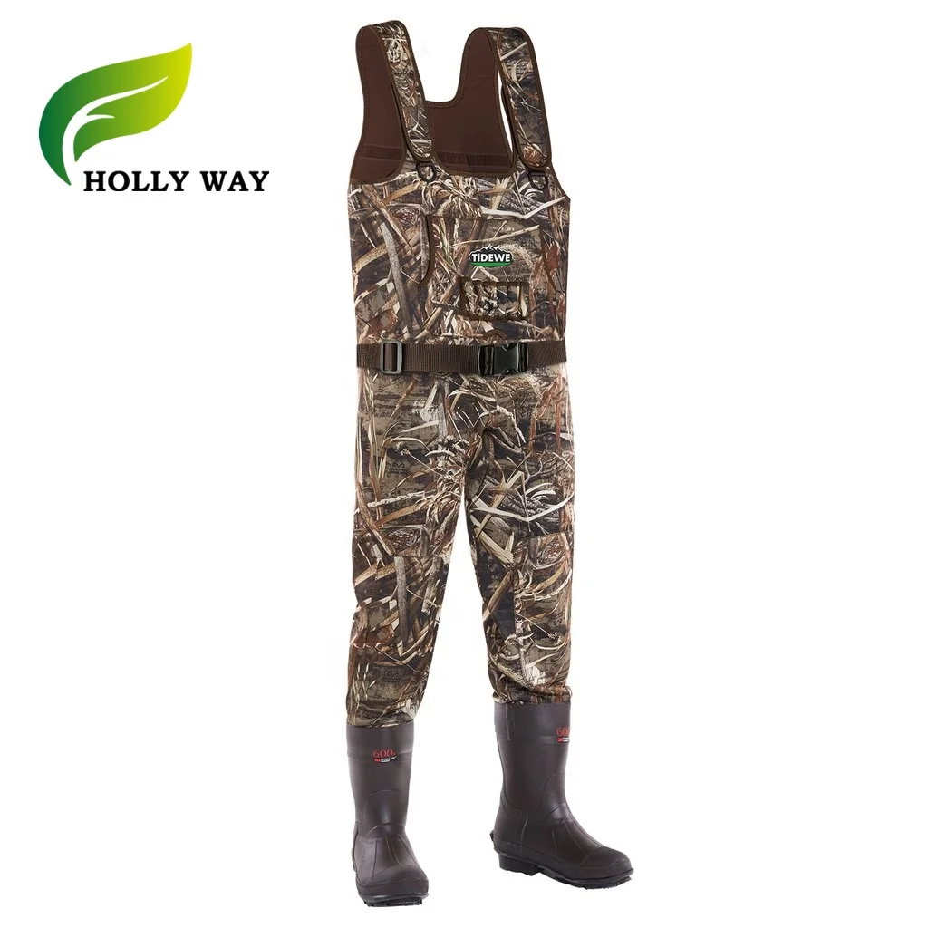 
Plus Size Men Camo Chest Neoprene Waders Fishing Hunting Usage 
