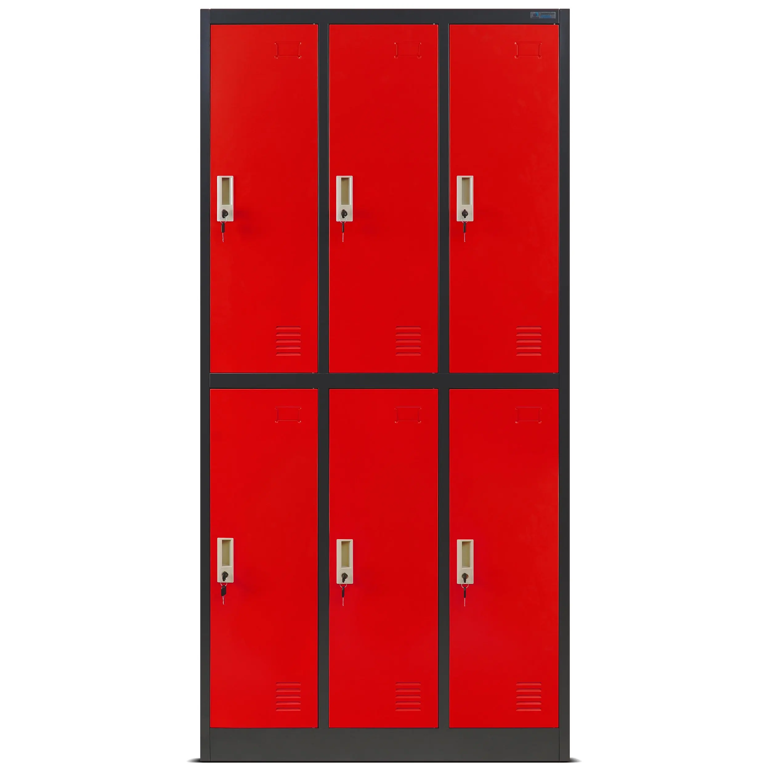 6 Doors metal locker Staff Work Clothes Wardrobe Steel Locker Knock Down  Metal Storage gym locker Wardrobe