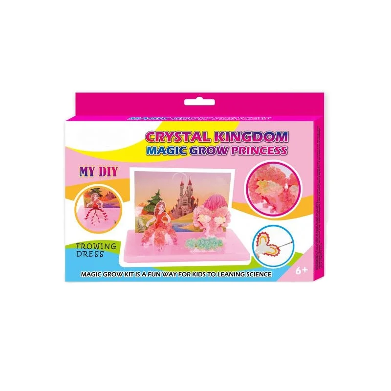 Red Princess Toys DIY Magic Growing Paper Tree Toys for Kids Edu Science Crystal Growing Kit Grow Princess