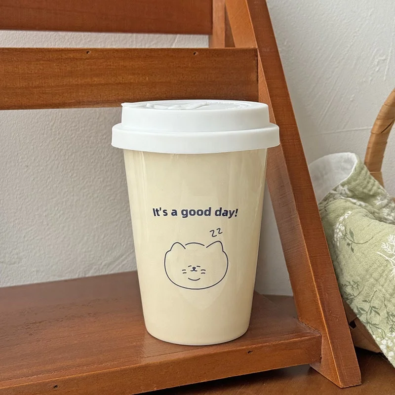 JINXIN OEM wholesale Chinese online markets  personalized customized logo cute cartoon series paper cup shape mugs tumbler