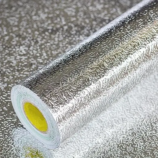 Wholesale durable High temperature resistance oil proof wall sticker for kitchen self adhesive aluminum foil wall sticker