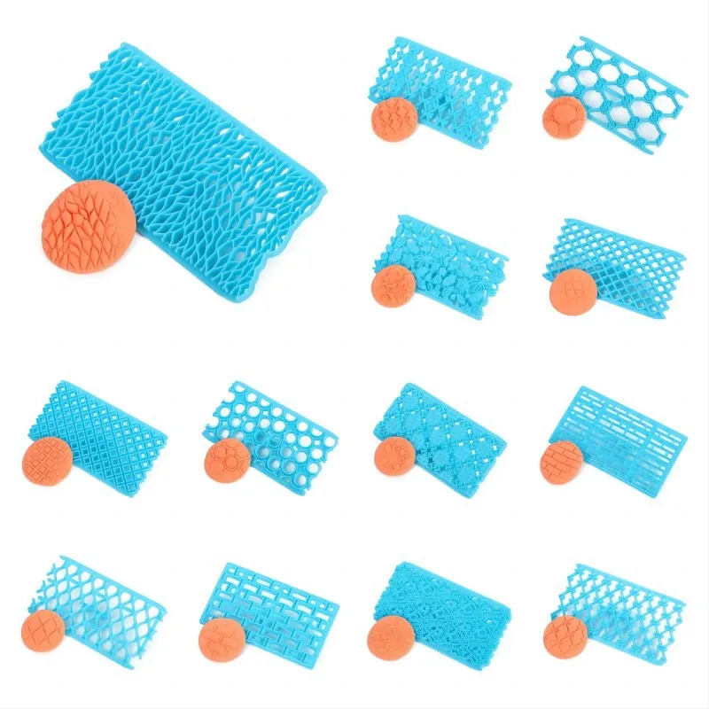 Cake Fondant Embossing Mould Fondant Art Embosser Cookie Cutter Mold For Cake Fondant Cupcake Decoration Imprint Mat Baking Tool