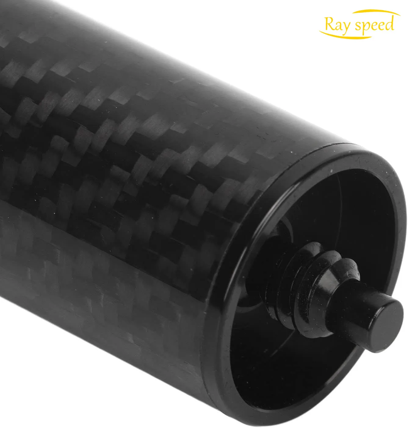 Rayspeed Professional Black Pool Cue Extension Carbon Fiber Billiards Extension Billiard Accessories