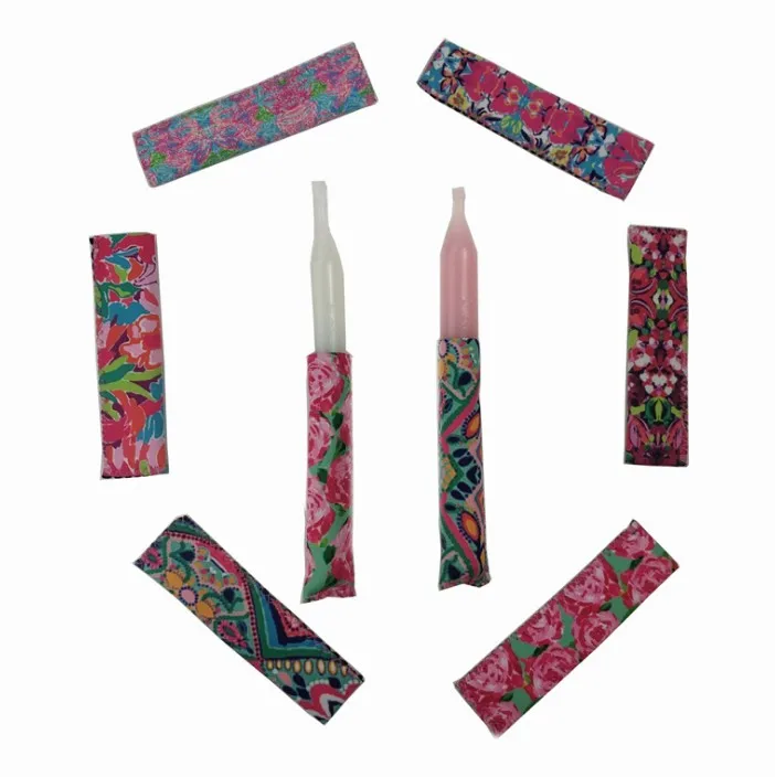 Personalized Portable Neoprene  Pop Sleeves Popsicle Bag Holder Ice Popsicle Bag Ice Popsicle Sleeve Colorful Ice Pole Holder