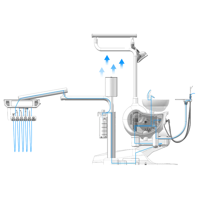 Hot Sale Mare Series Mermaid Design Patience Dental Chair with Prices of Dental Unit Dentist Chair