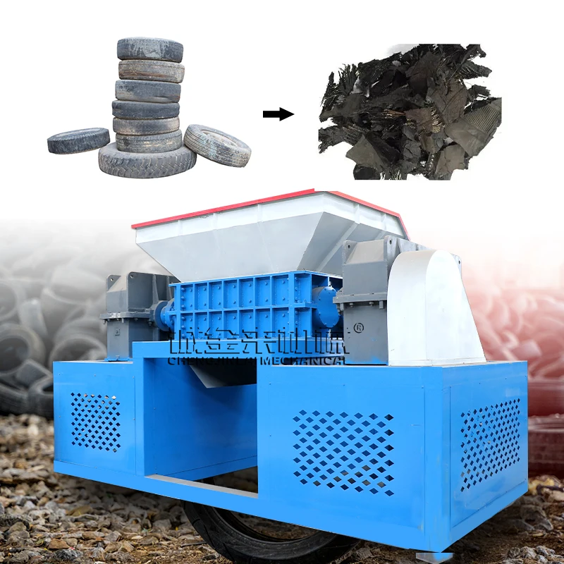 Hot sale Fully Automatic shredder Tire Recycle Machine Shredder Rubber Waste Tyre Recycling Machine