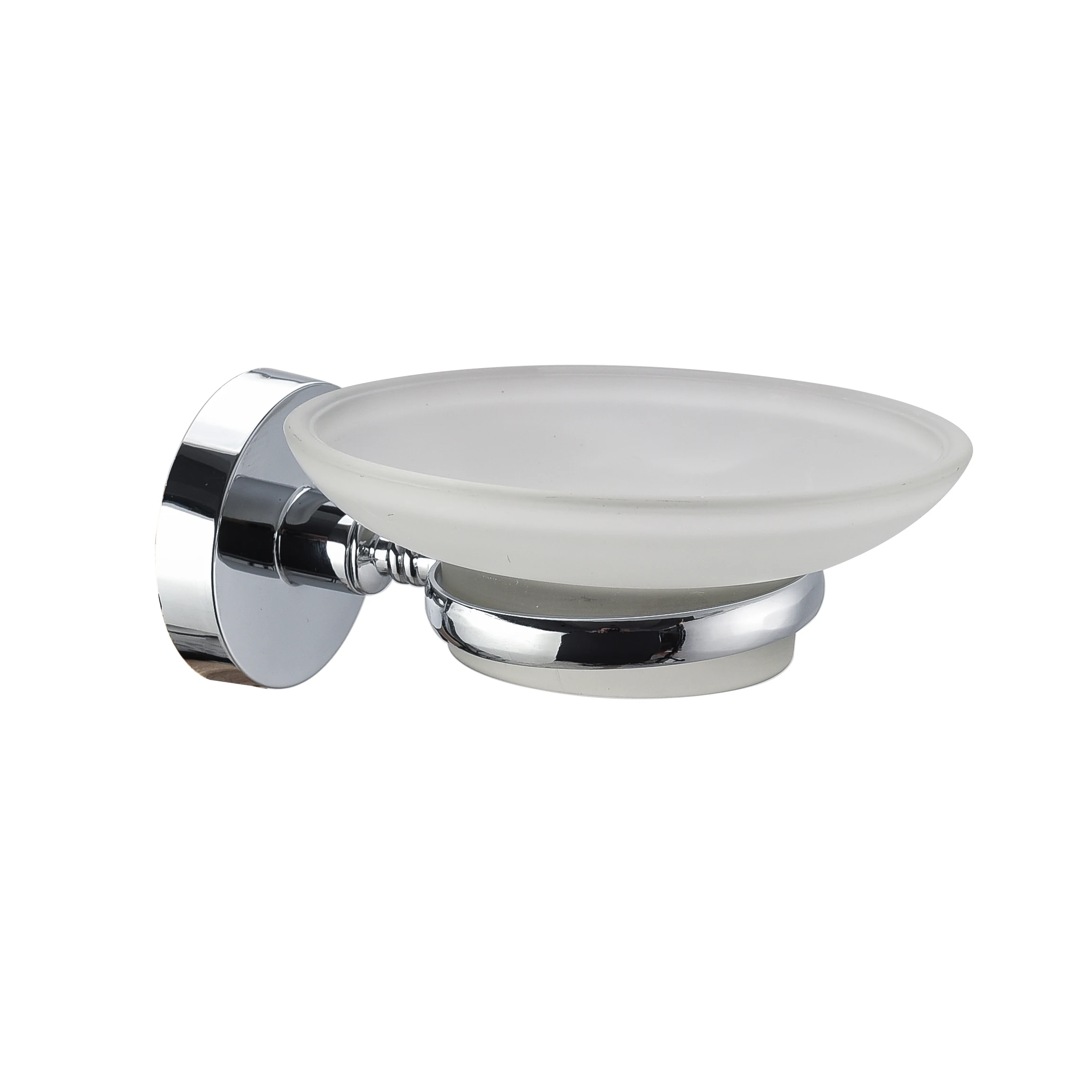 Bathroom Accessories Round Economic Soap Dish Holder ABS Glass Chrome Plastic Tumbler Holder Plastic+stainless Steel Acceptable