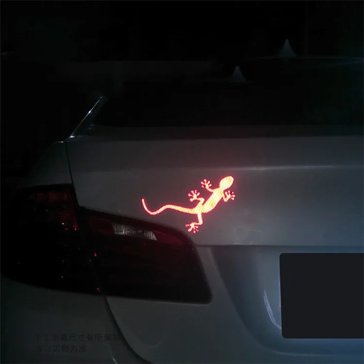 Car Reflective Sticker Safety Warning Mark Cars Auto Exterior Accessories Night Driving Warning Gecko Strip Light Reflector
