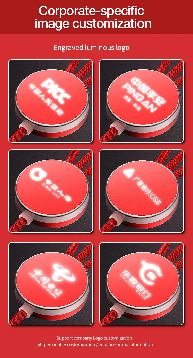 
led light Data Line 3 in 1 Cable For Android Type-c Mobile Phone Usb One Dragging Three Cord 1.2M 