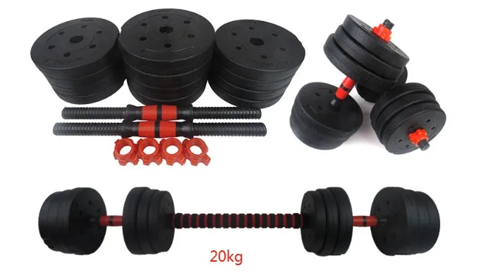 Multi-shape 2 In 1 Barbell Dumbbells Exercise 10kg 15kg 20kg 30kg 40kg Environmental Protection Cement Material Dumbbells
