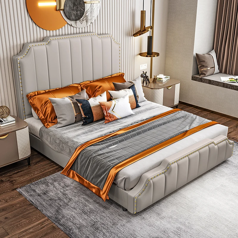 Детская розовая facail двойная современная деревянная домашняя мягкая кровать 180x200