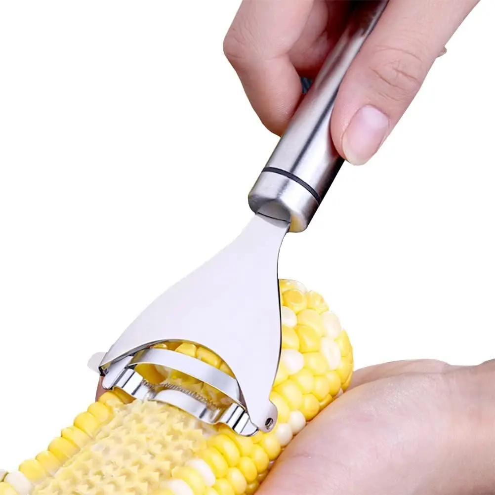 Magic Corn Cob Stripper Tool Multifunctional Kitchen Stainless Steel Corn Peeler