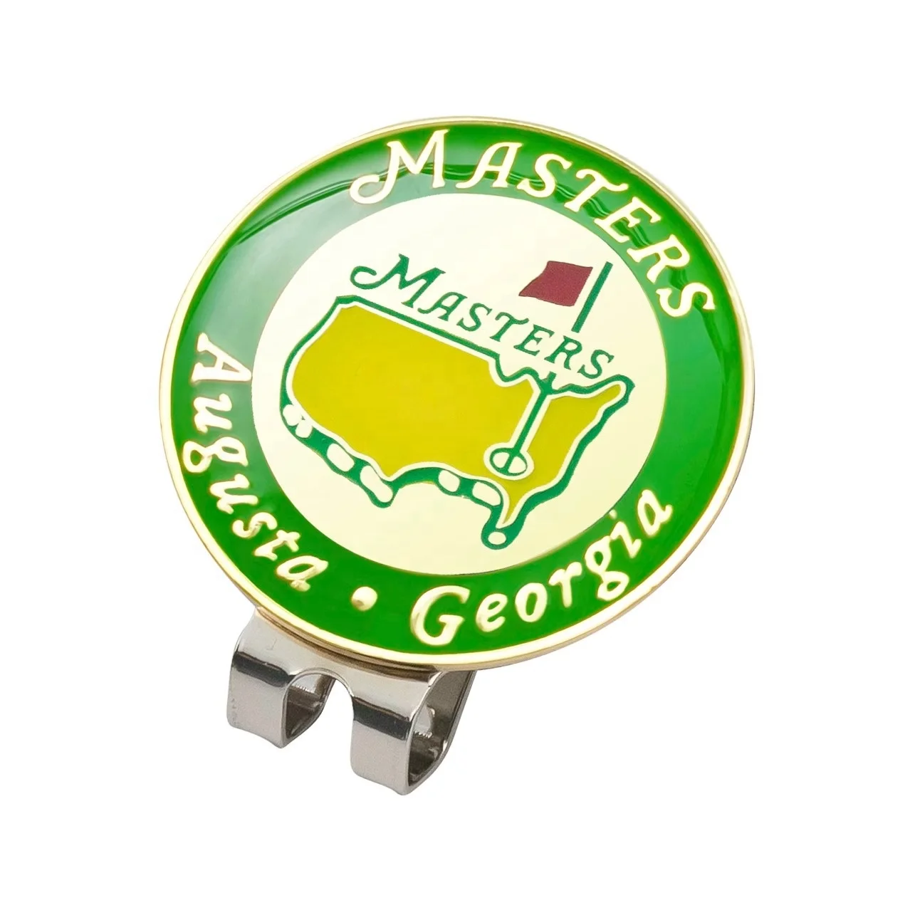 Customized Badge Metal Soft Enamel Badge Golf Tag Pin Belt Logo Magnet Golf Badge Cap Clip