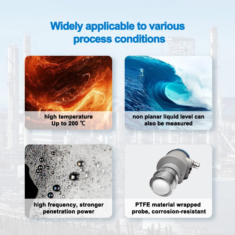 Solid and Liquid Water Radar Level Transmitter Instruments Measuring