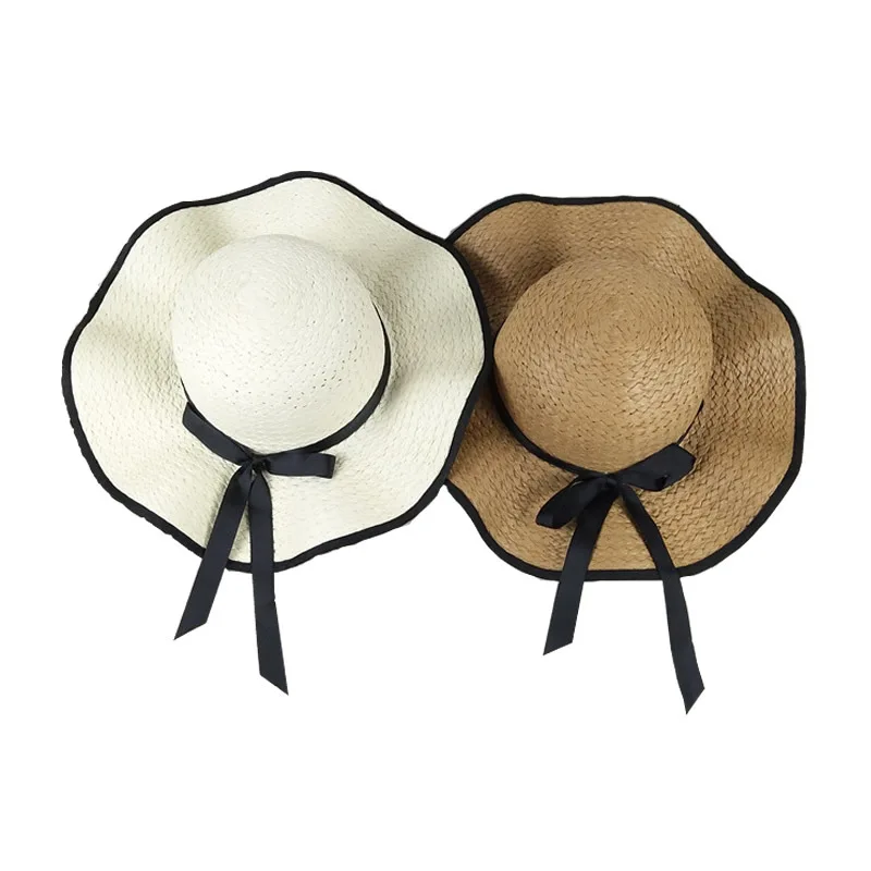 WoZhen High Quality Knitting Bucket Caps Beach Trending Straw Hat For Sjmmer