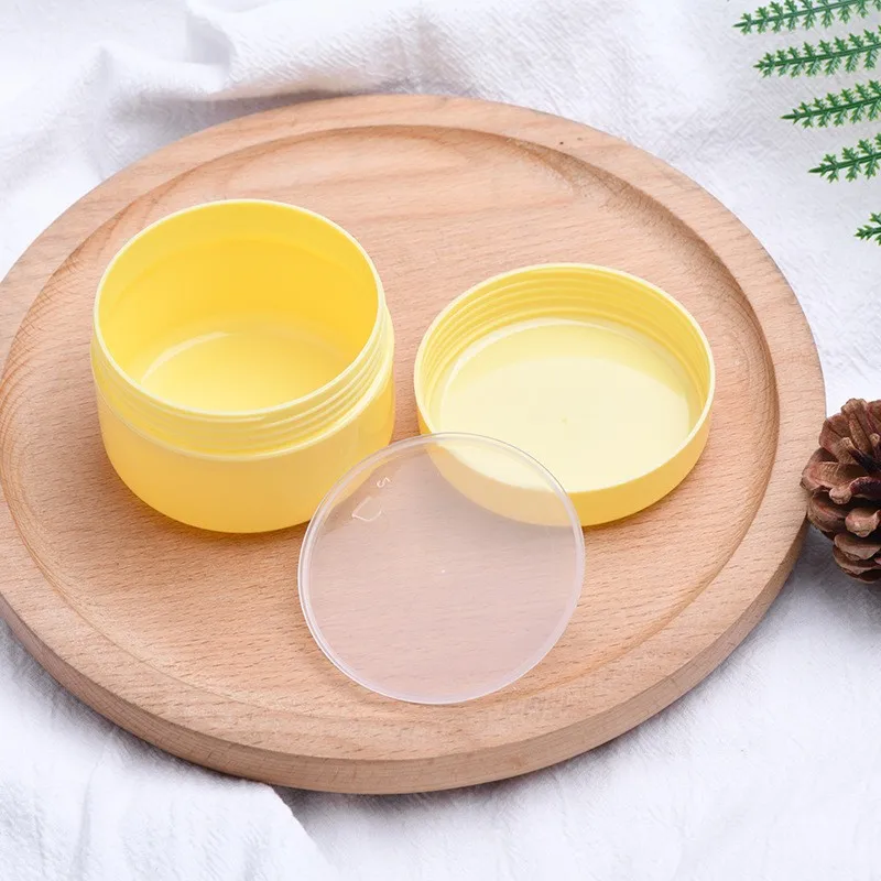 Customized private label pink green clear white Round Cosmetic Cream Jar 30g Plastic Skin Care Packaging 50 Container