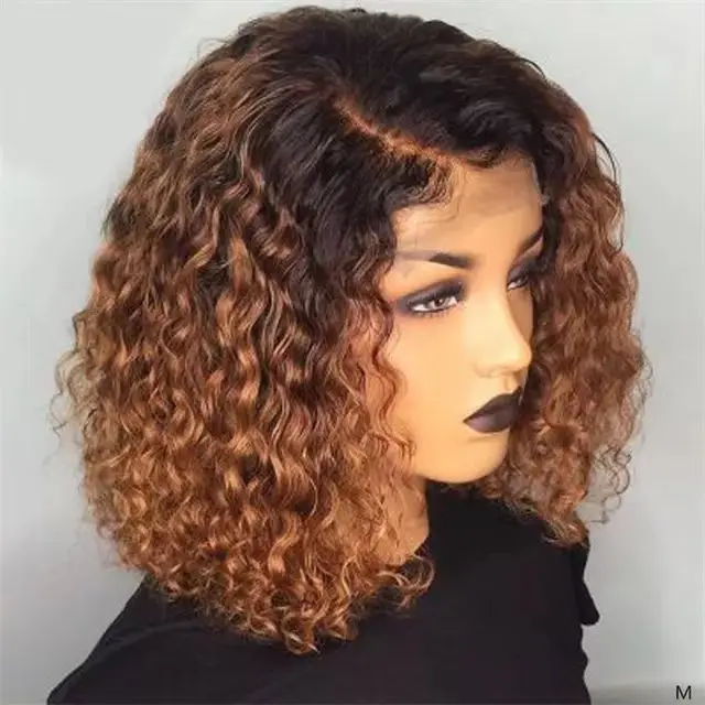 Human Hair Lace Front Wig Factory Price Wholesale Cuticle Aligned Unprocessed 13*4&4*4 Brazilian Hair Water Wave Kinky Curly Wig