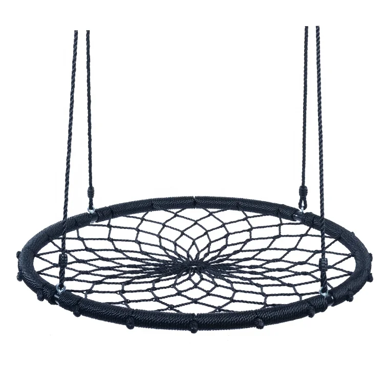 Настраиваемое сверхмощное уличное кресло для игровой площадки, для заднего двора, для детей, Круглый гамак, Сетчатое поворотное сиденье