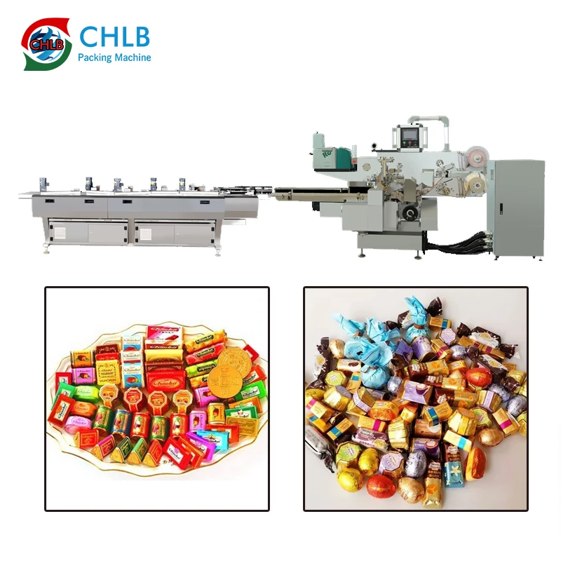 CHLB Full Automatic chocolate Folding packing machine chocolate bar packaging line wrapping machine