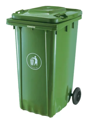 Cheap price yellow color plastic waste trolleys bin hospital medical dustbin with wheel