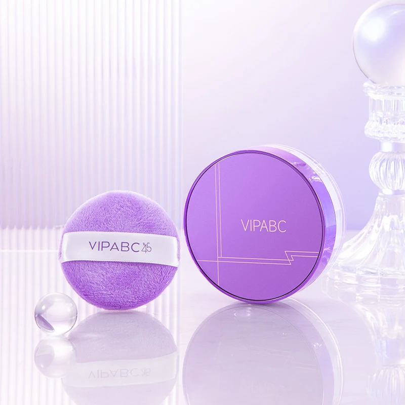 2024 OEM ODM Oil Control Setting Lasting Non Removing Makeup Non Sticking Powder Waterproof anti-sweat Purple Water Loose Powder
