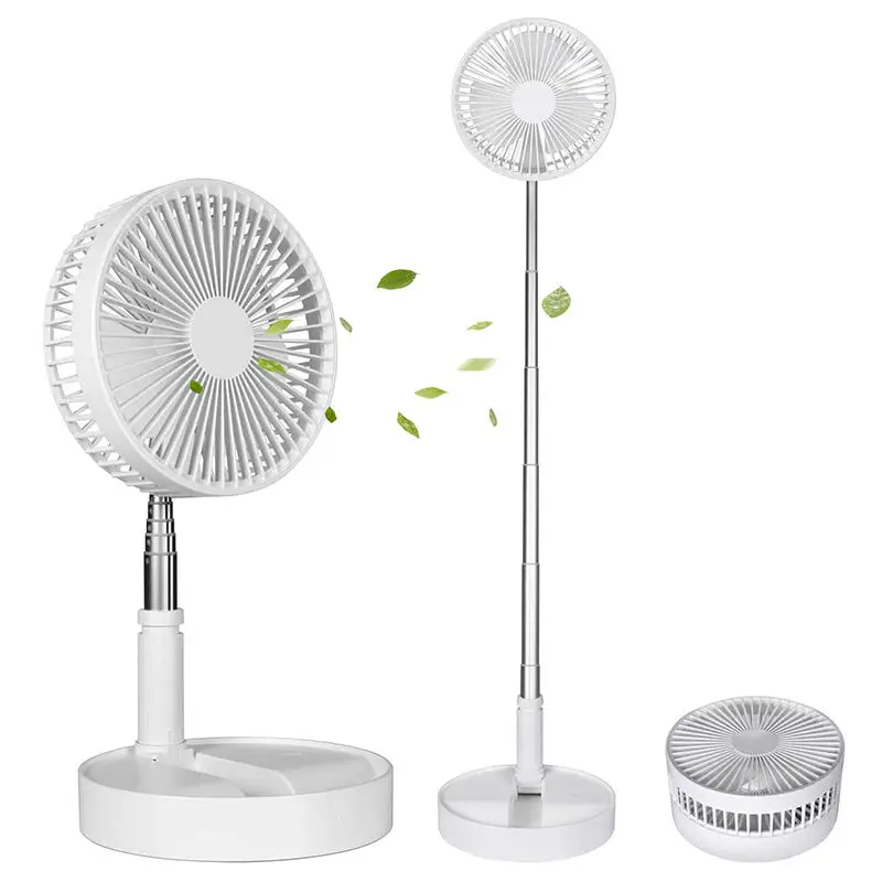 Retractable Folding Fan Camping Fan with USB Charging Portable Silent Office Fan