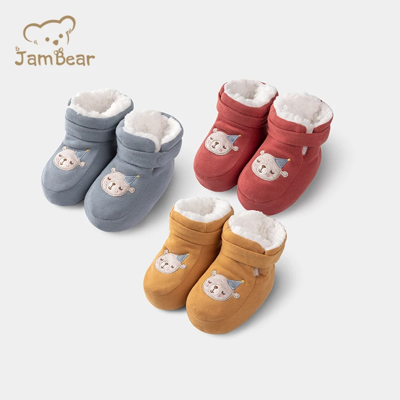 Customize Newborn Shoes Baby Boots OEM Service Unisex Crib Shoes Baby Plush Embroidery baby boots