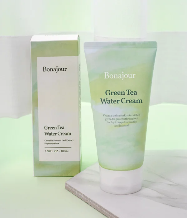 [CPNP/VEGAN] Green Tea Water Cream 100ml/3.38 Fl. oz - Moisturizing Facial Gel Cream for sensitive skin Daily hydrating