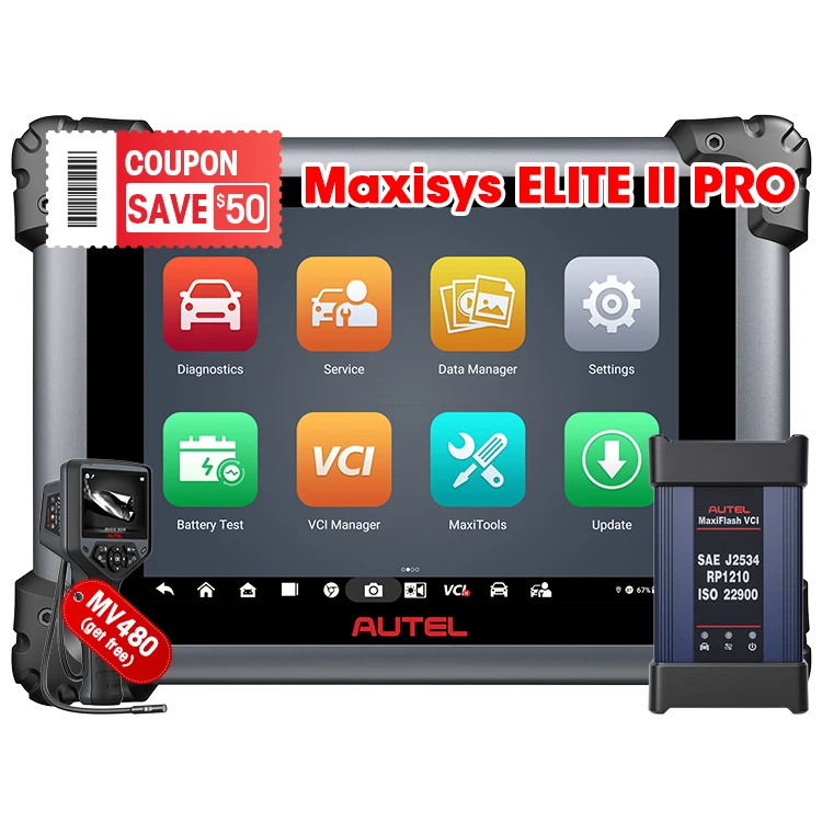 2024 Autel MaxiSys Elite II Pro New Version Scanner 2 Years Free Update DoIP&CANFD J2534 ECU Programming Coding 38+ Services
