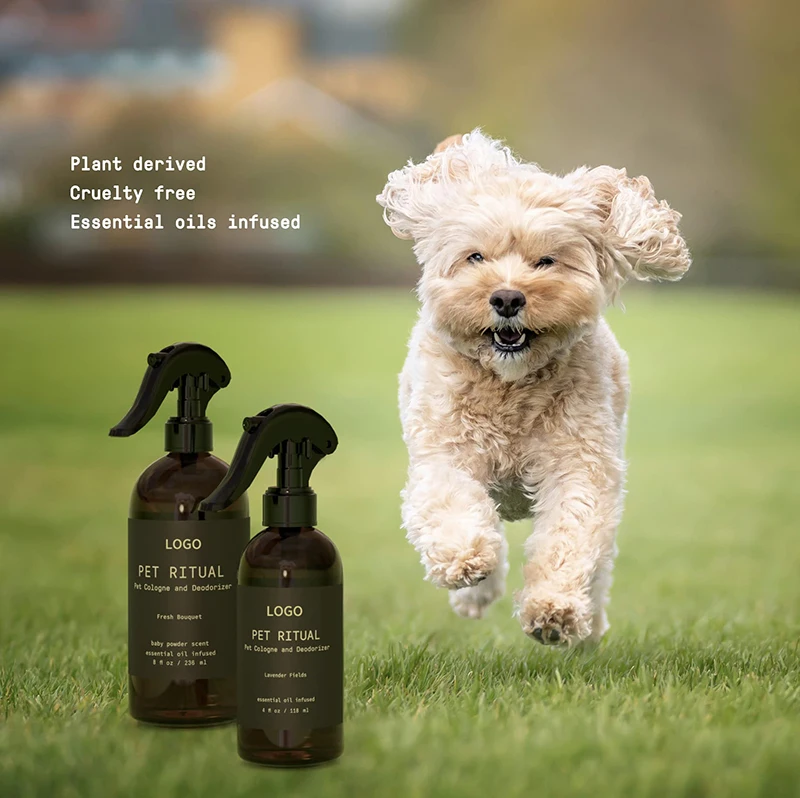 Private Label Lavender Dog Perfume Spray Dog Deodorizer Spray Essential Oil Infused Dog Fragrance Spray