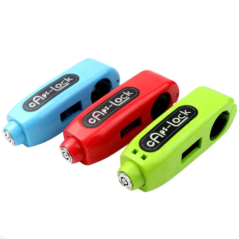 Black/blue/red/orange/yellow/green High Quality Plastic Micro Fiber Grip Lock Throttle Handlebar Security Locks for Motorcycle