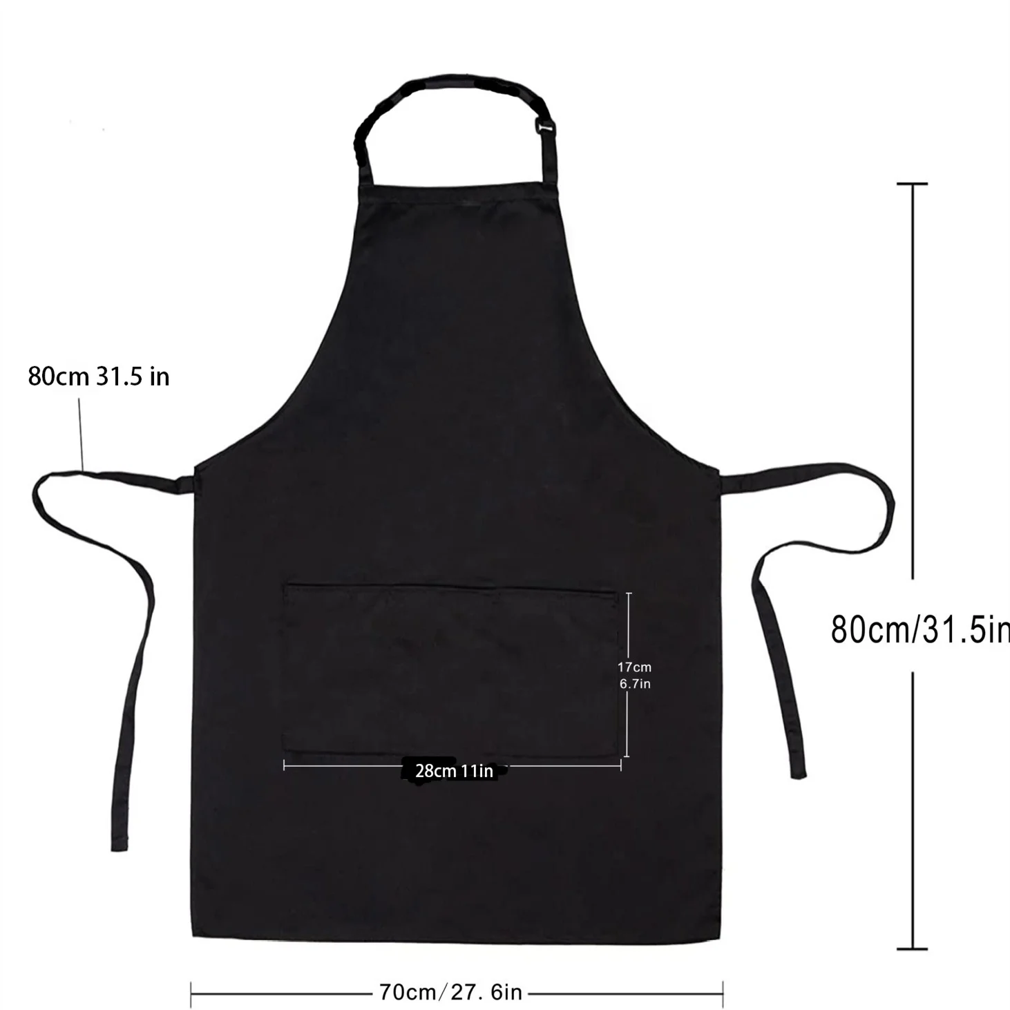 Antifouling Personalized Printed BBQ Black Aprons Custom Printing Embroidery Logo kitchen plain sublimations adjustable Apron