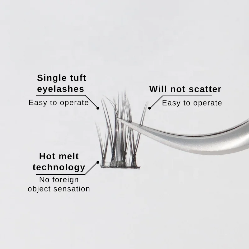 Self Grafting Diy Cluster Lash Segmented Eyelash Extension Cluster Lashes Flat Lash Private Label Diy False Extension Eyelashes