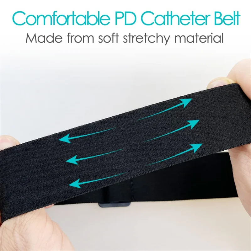 Breathable Peritoneal Dialysis Belt with Mesh Pocket PD Catheter Holder Accessories Secure Transfer Set Peg