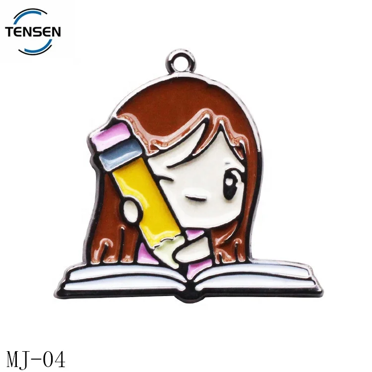 Custom designer animal pendant hollow logos wholesale rose gold bags metal hang tags for key chain