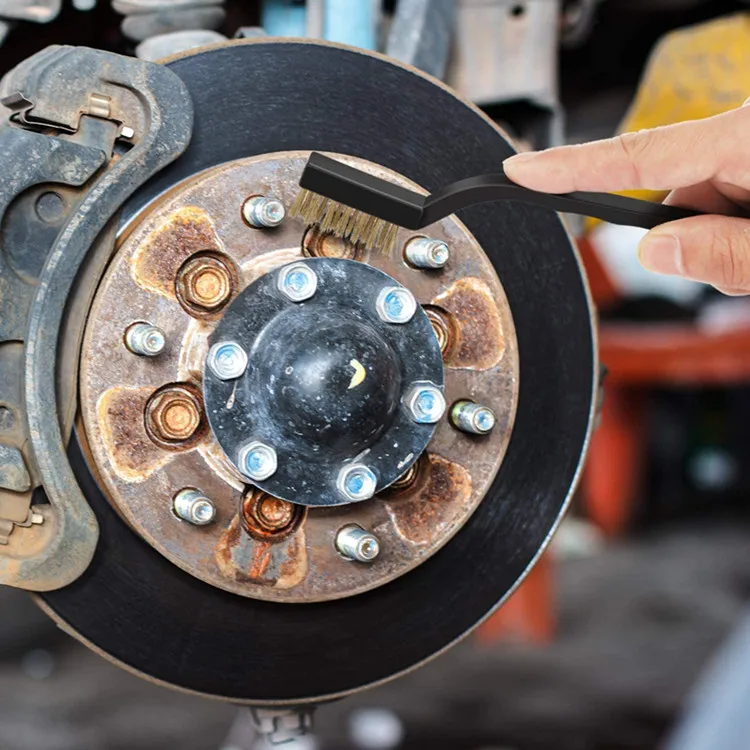 3Pcs Mini Stainless Steel Nylon Brass Bristles Brush Set for Cleaning And Rust Removing 7 Inch Industrial Wire Brushes