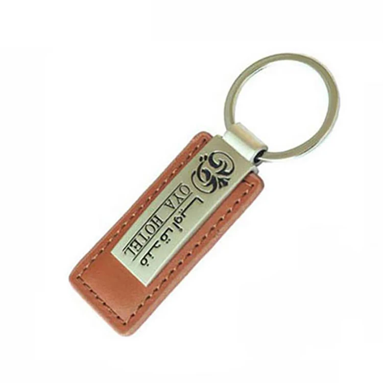 Wholesale Custom Laser Engraving Metal Digital Printing Photo Keyring Blanks Pu Leather Keychain